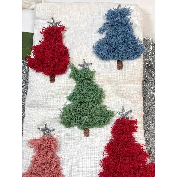 Max Studio Rachel Zoe Christmas Tree Shimmering Star Stockings 22” Holiday Decor - Picture 2 of 6